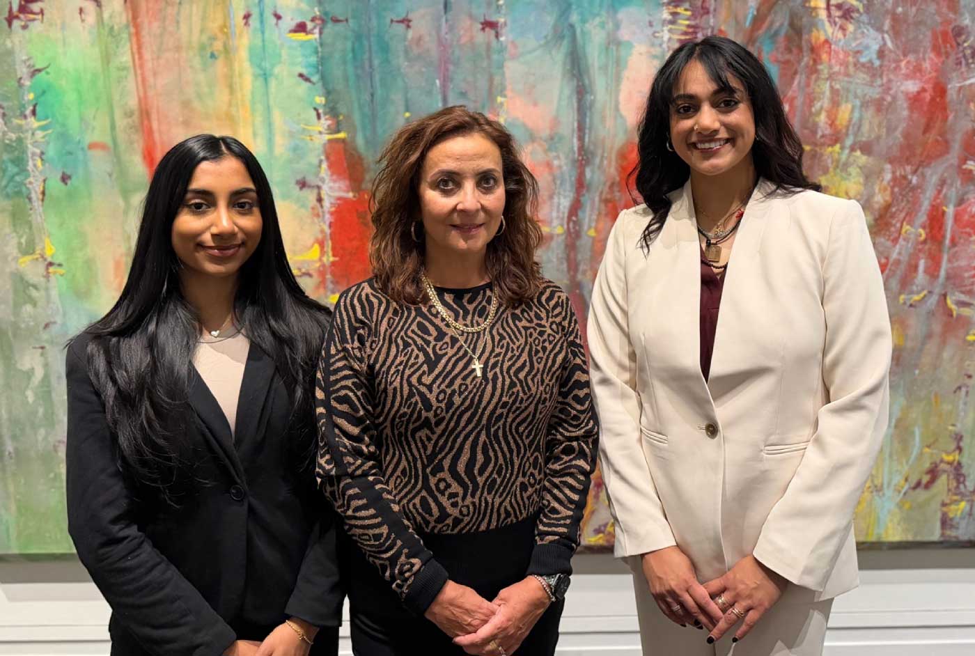 Photo of Aarya Raj, Sadhna Ramanathan and Jessica Palomo